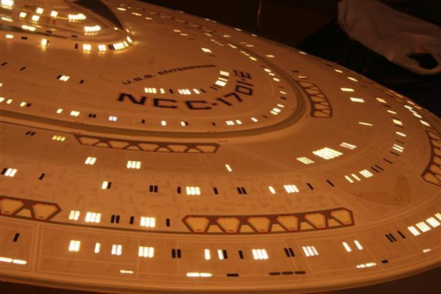 Photo by Frank DeMartino
From [http://startrekauction.blogspot.com/2008/07/original-enterprise-e-model-on-ebay.html an article on Alec Peters' blog about Frank and the Enterprise-E model].